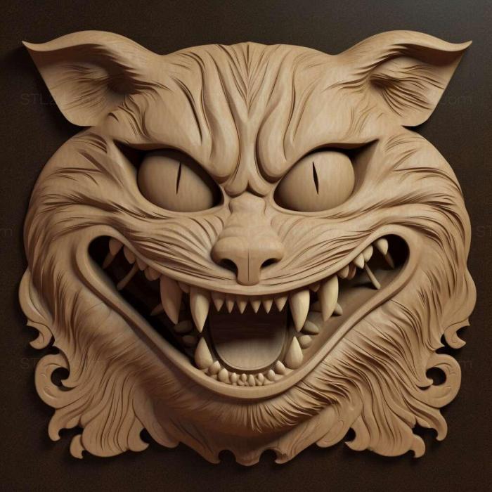 Nature and animals (st cheshire cat 3, NATURE_303) 3D models for cnc